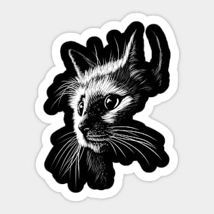 Cat in the shadows Sticker